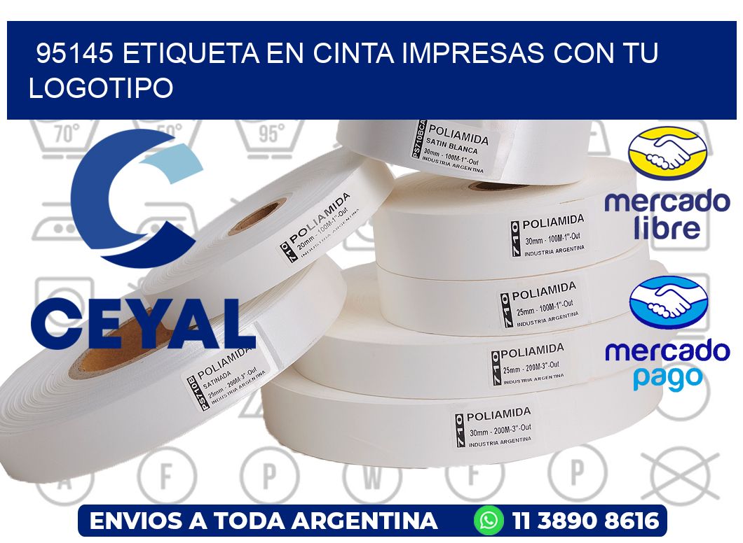 95145 ETIQUETA EN CINTA IMPRESAS CON TU LOGOTIPO