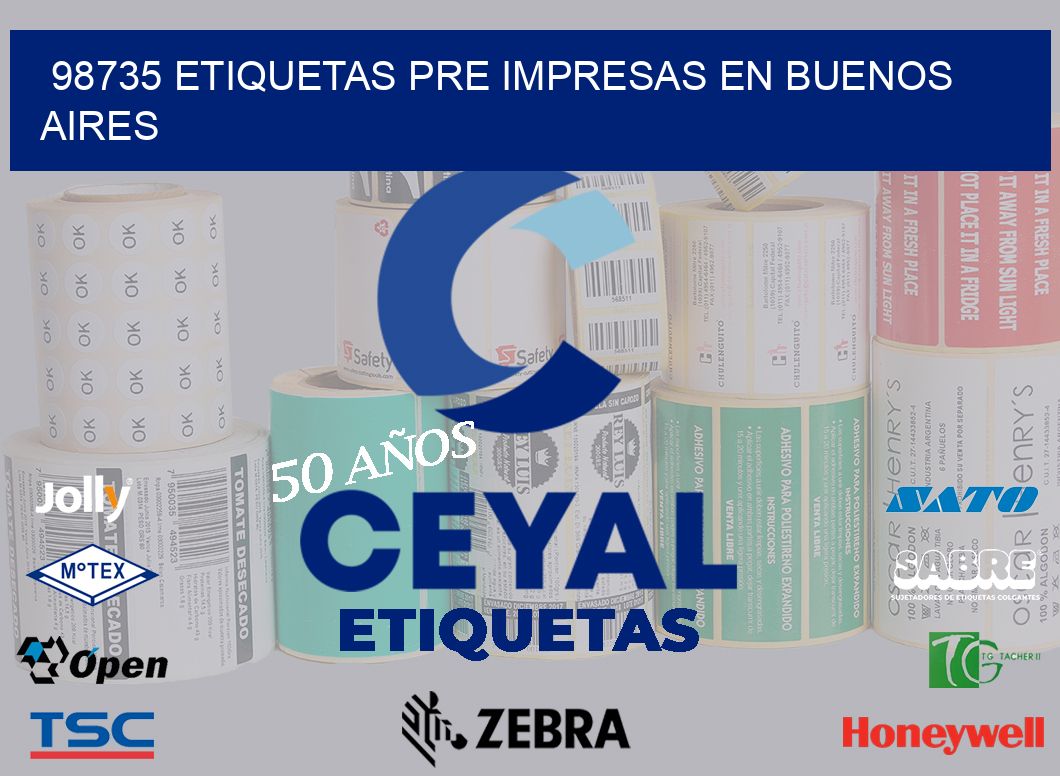 98735 ETIQUETAS PRE IMPRESAS EN BUENOS AIRES