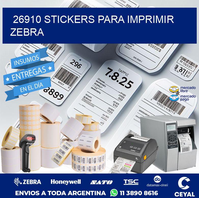 26910 STICKERS PARA IMPRIMIR ZEBRA Zebra ZT410