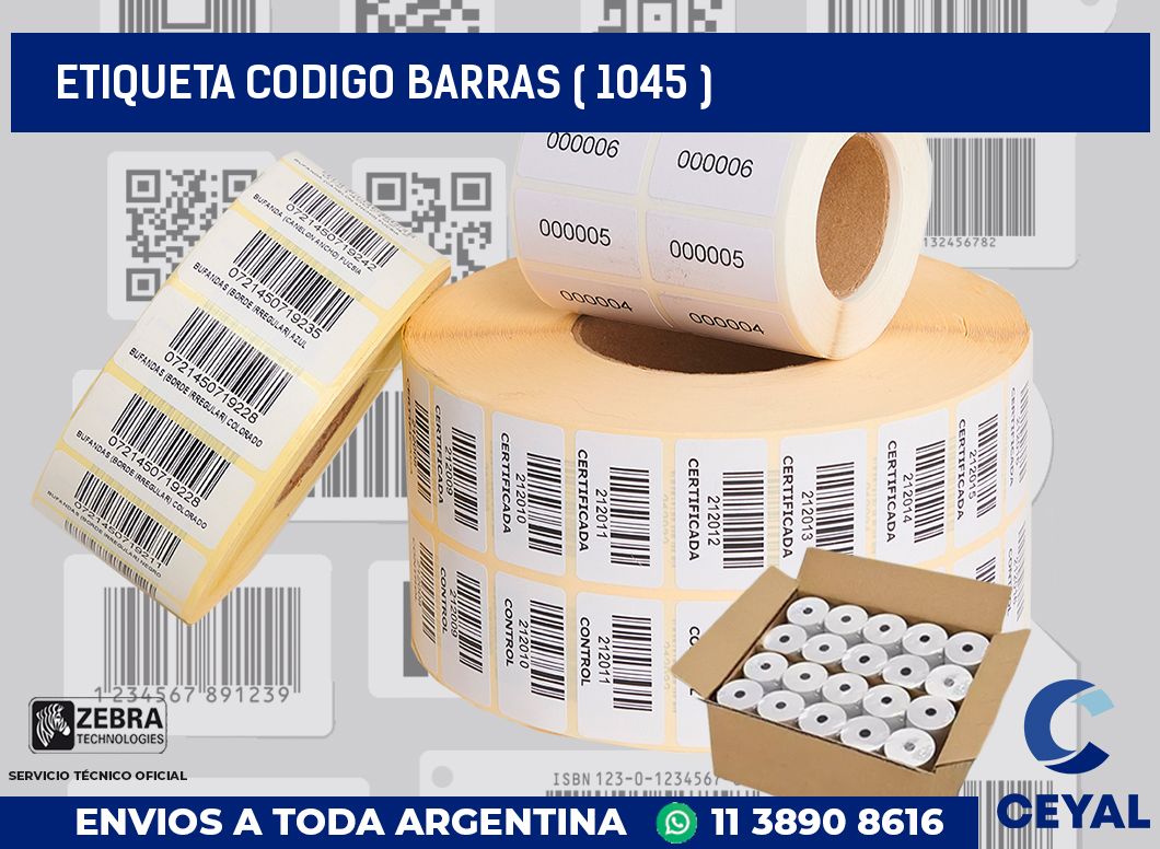 ETIQUETA CODIGO BARRAS ( 1045 )