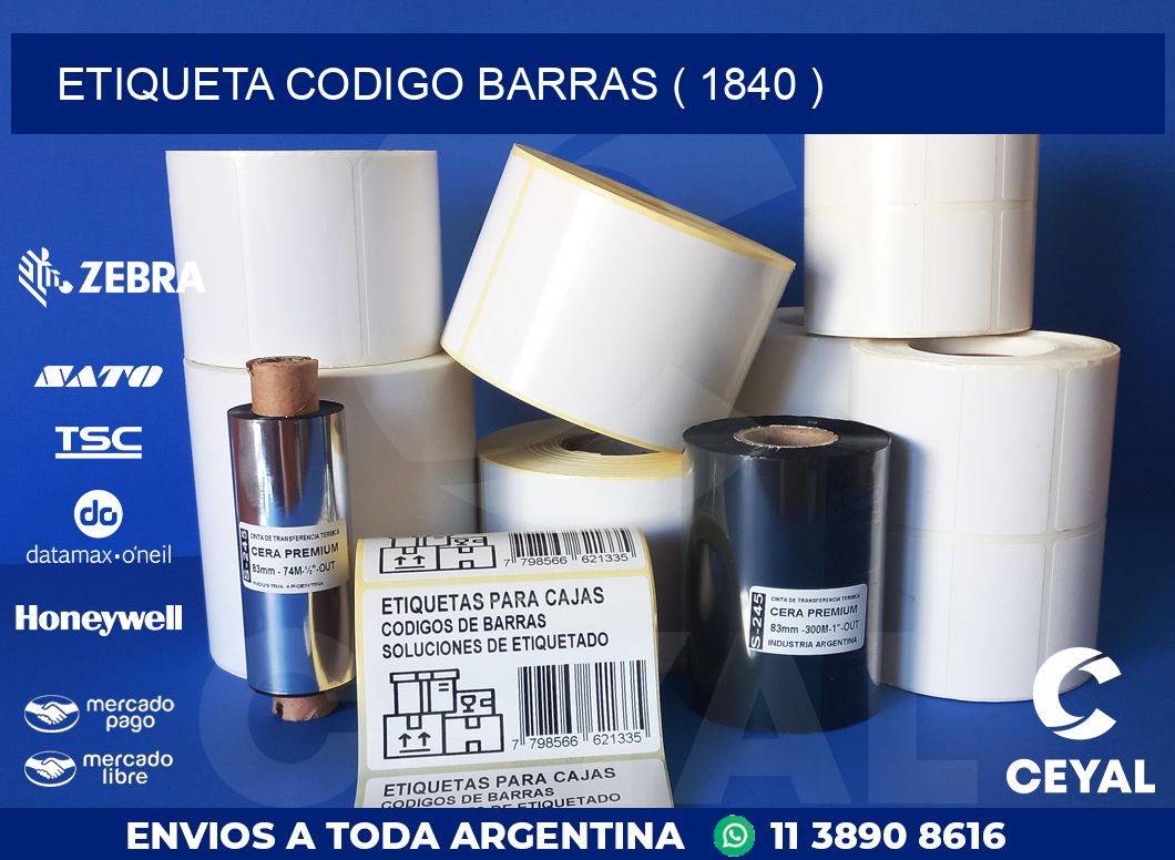 ETIQUETA CODIGO BARRAS ( 1840 )