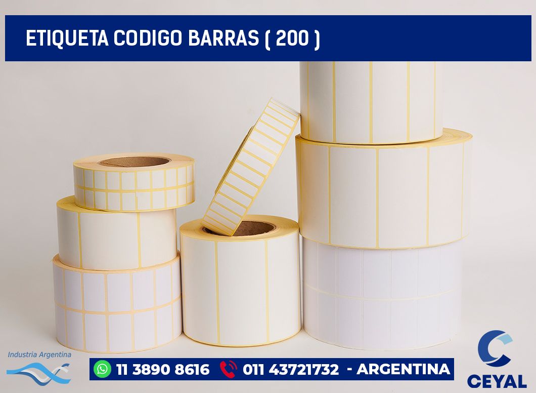 ETIQUETA CODIGO BARRAS ( 200 )