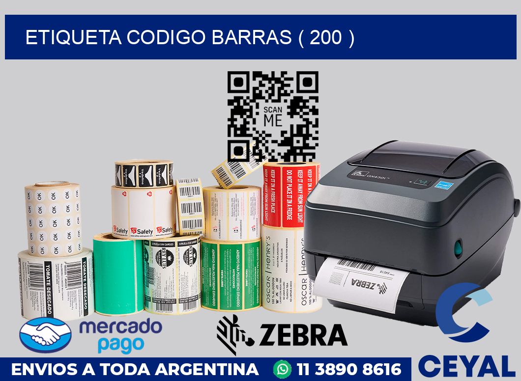 ETIQUETA CODIGO BARRAS ( 200 )