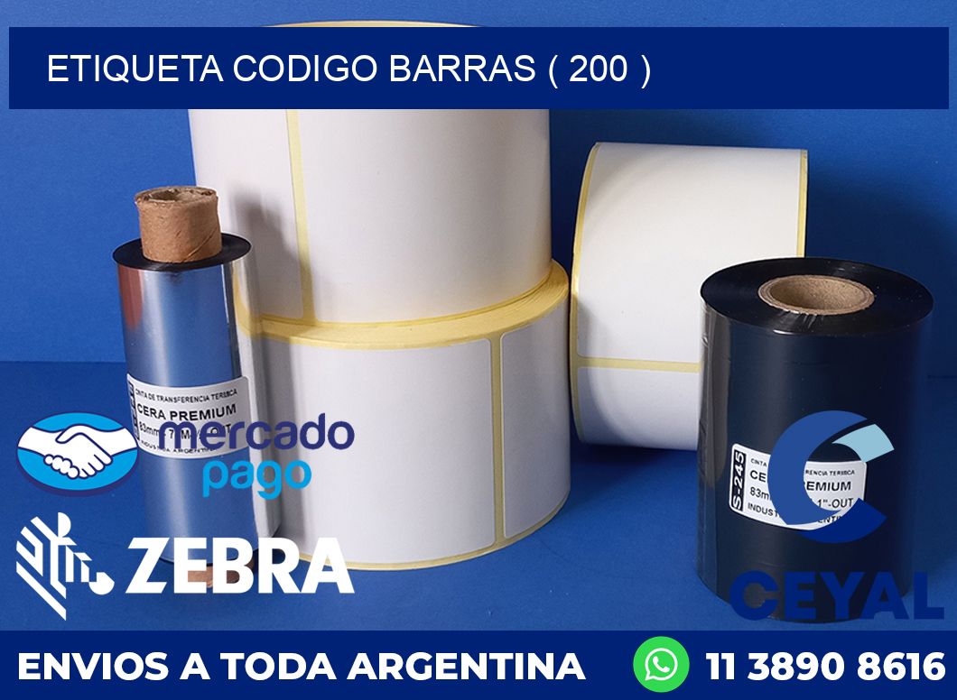 ETIQUETA CODIGO BARRAS ( 200 )