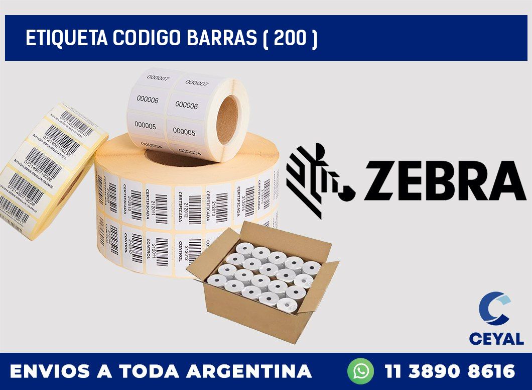 ETIQUETA CODIGO BARRAS ( 200 )