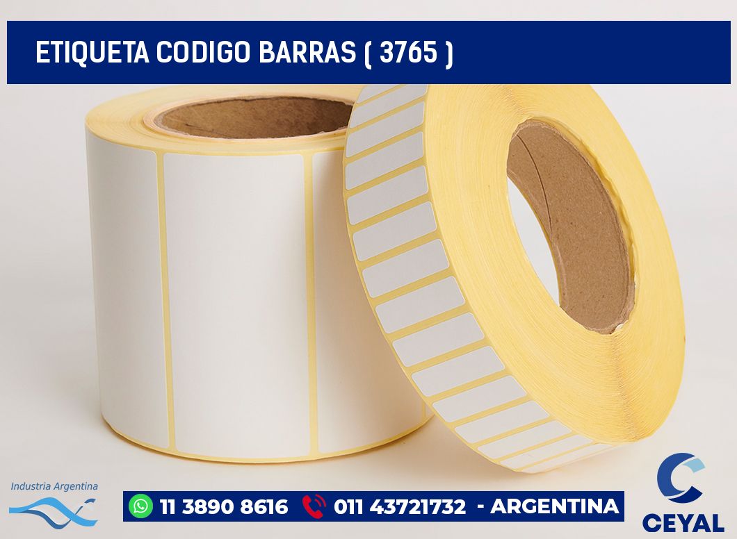 ETIQUETA CODIGO BARRAS ( 3765 )