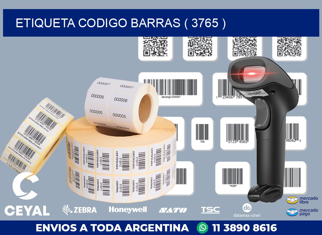 ETIQUETA CODIGO BARRAS ( 3765 )