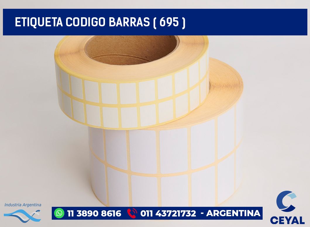 ETIQUETA CODIGO BARRAS ( 695 )