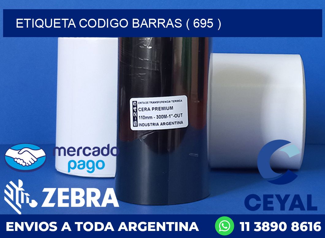 ETIQUETA CODIGO BARRAS ( 695 )