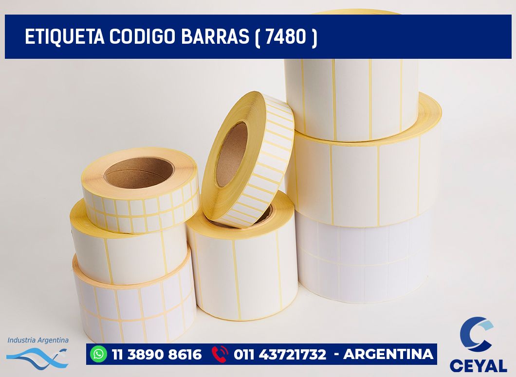 ETIQUETA CODIGO BARRAS ( 7480 )