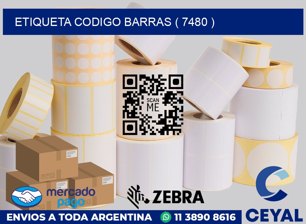 ETIQUETA CODIGO BARRAS ( 7480 )