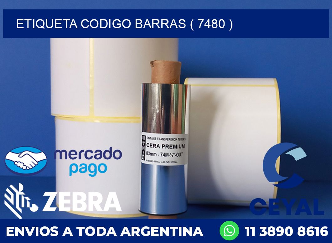 ETIQUETA CODIGO BARRAS ( 7480 )