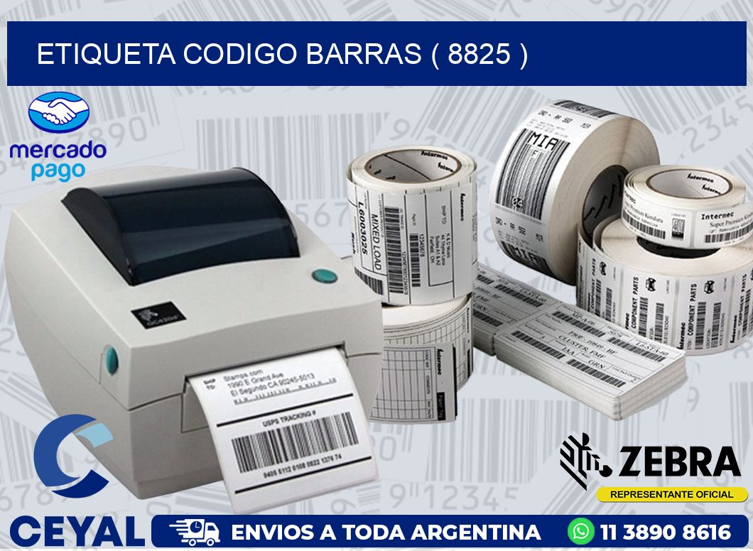 ETIQUETA CODIGO BARRAS ( 8825 )