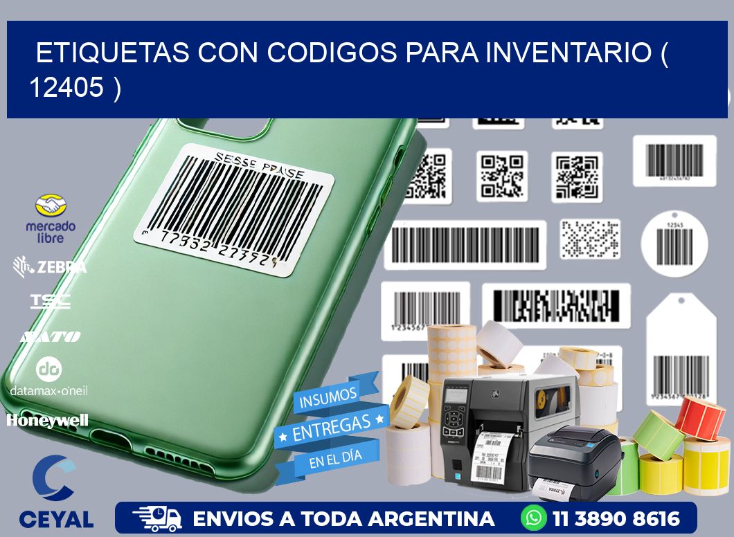 ETIQUETAS CON CODIGOS PARA INVENTARIO ( 12405 )