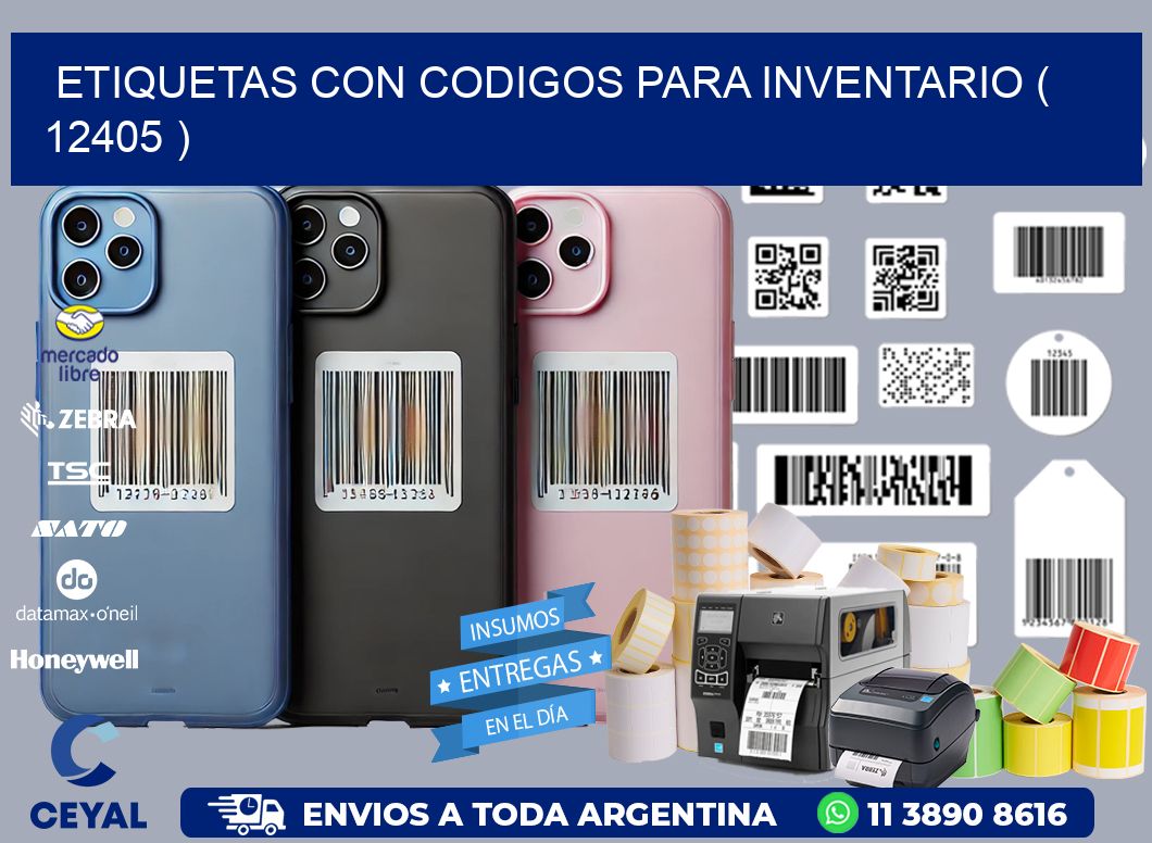 ETIQUETAS CON CODIGOS PARA INVENTARIO ( 12405 )