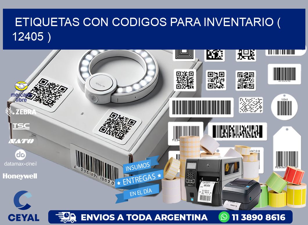 ETIQUETAS CON CODIGOS PARA INVENTARIO ( 12405 )