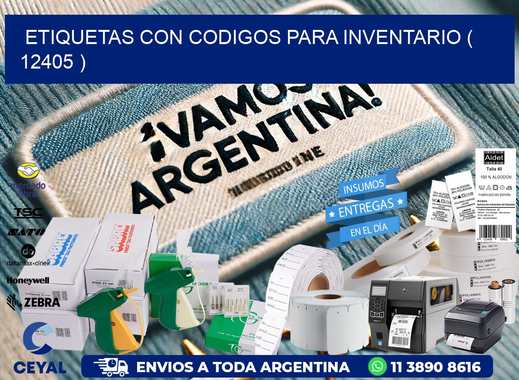 ETIQUETAS CON CODIGOS PARA INVENTARIO ( 12405 )