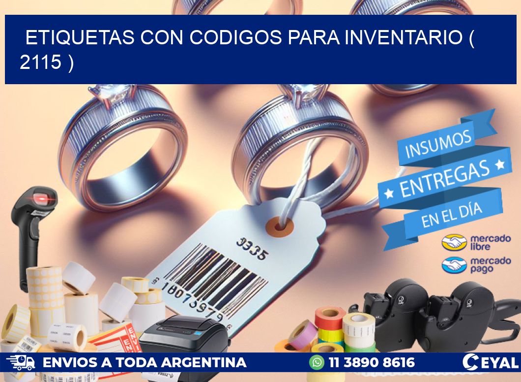 ETIQUETAS CON CODIGOS PARA INVENTARIO ( 2115 )