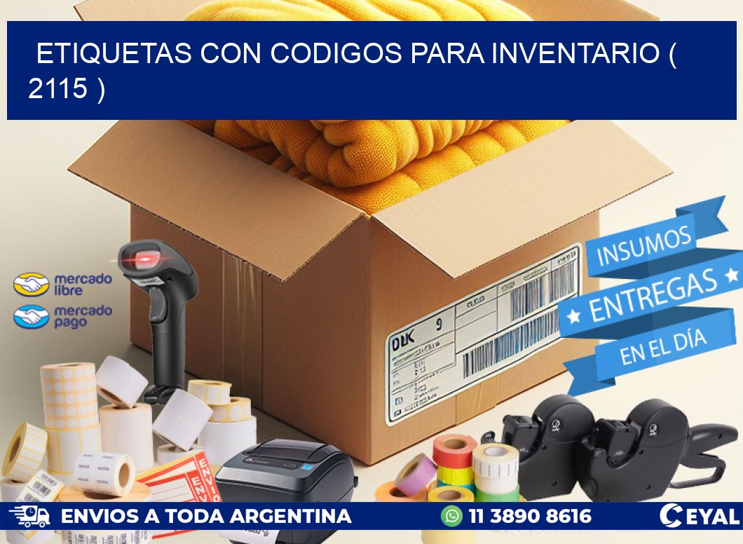 ETIQUETAS CON CODIGOS PARA INVENTARIO ( 2115 )