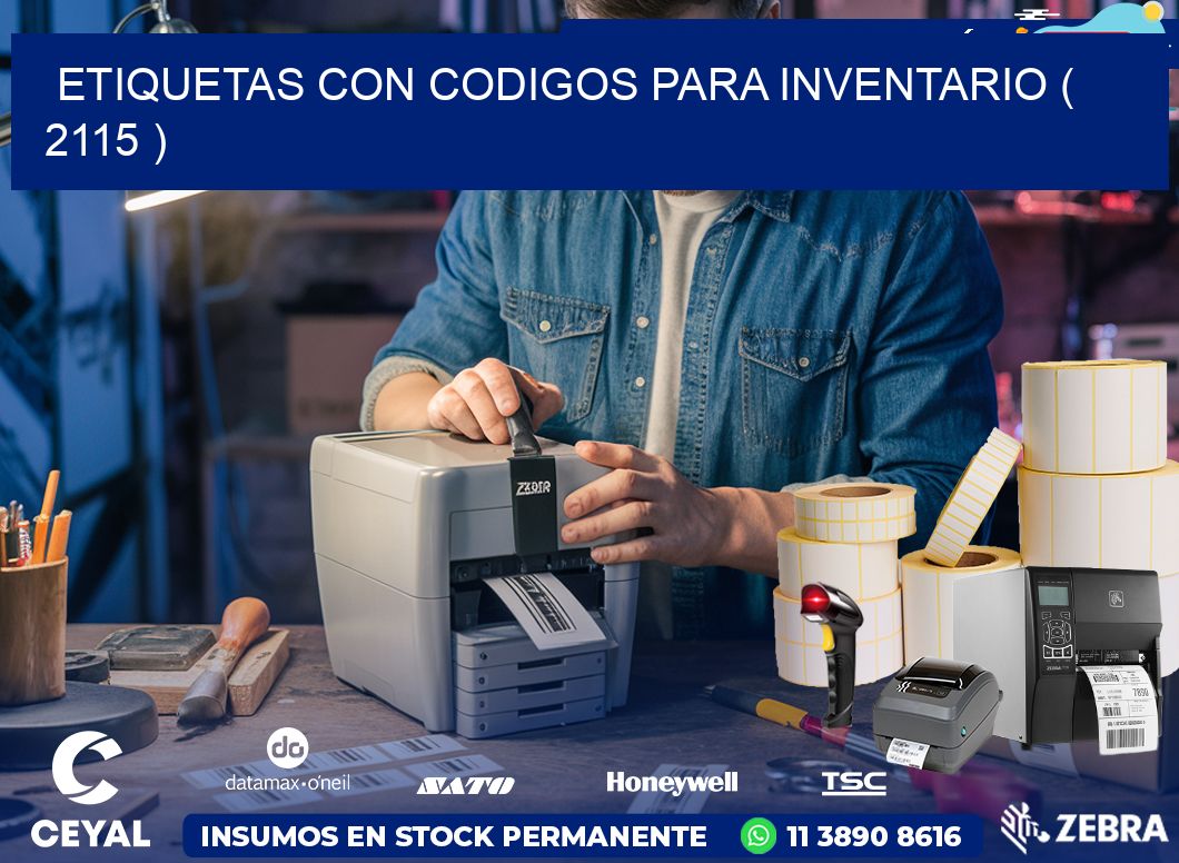 ETIQUETAS CON CODIGOS PARA INVENTARIO ( 2115 )