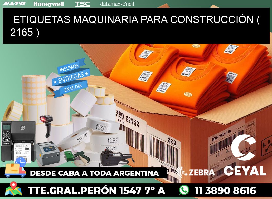 ETIQUETAS MAQUINARIA PARA CONSTRUCCIÓN ( 2165 )