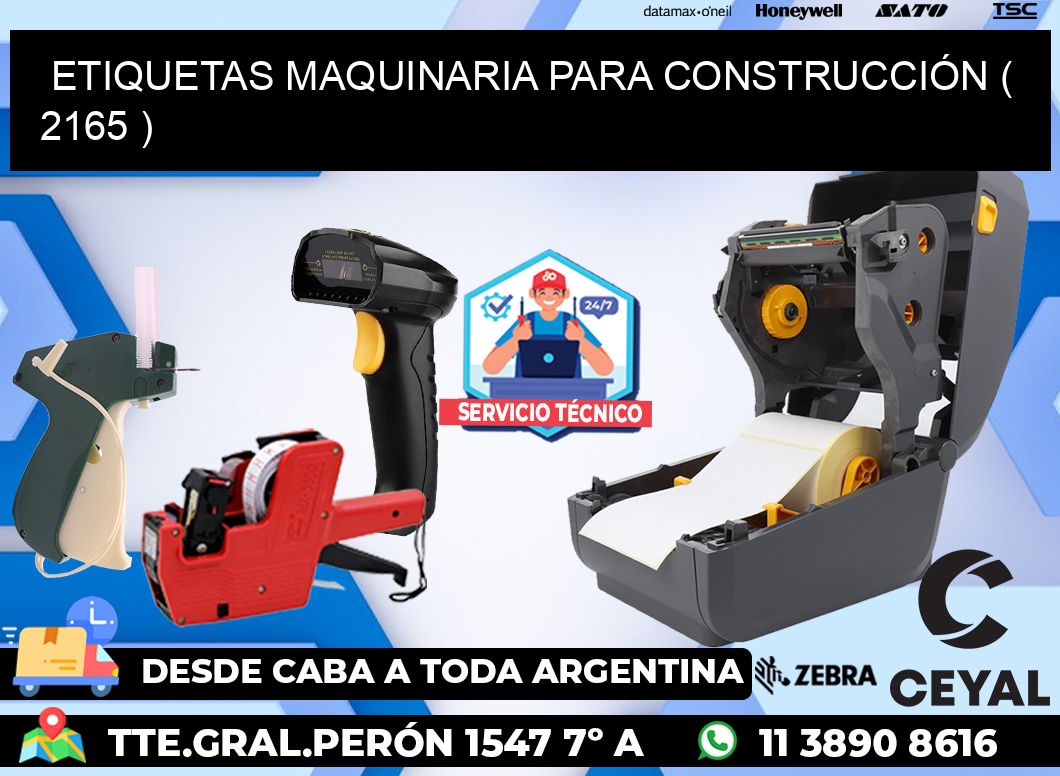 ETIQUETAS MAQUINARIA PARA CONSTRUCCIÓN ( 2165 )