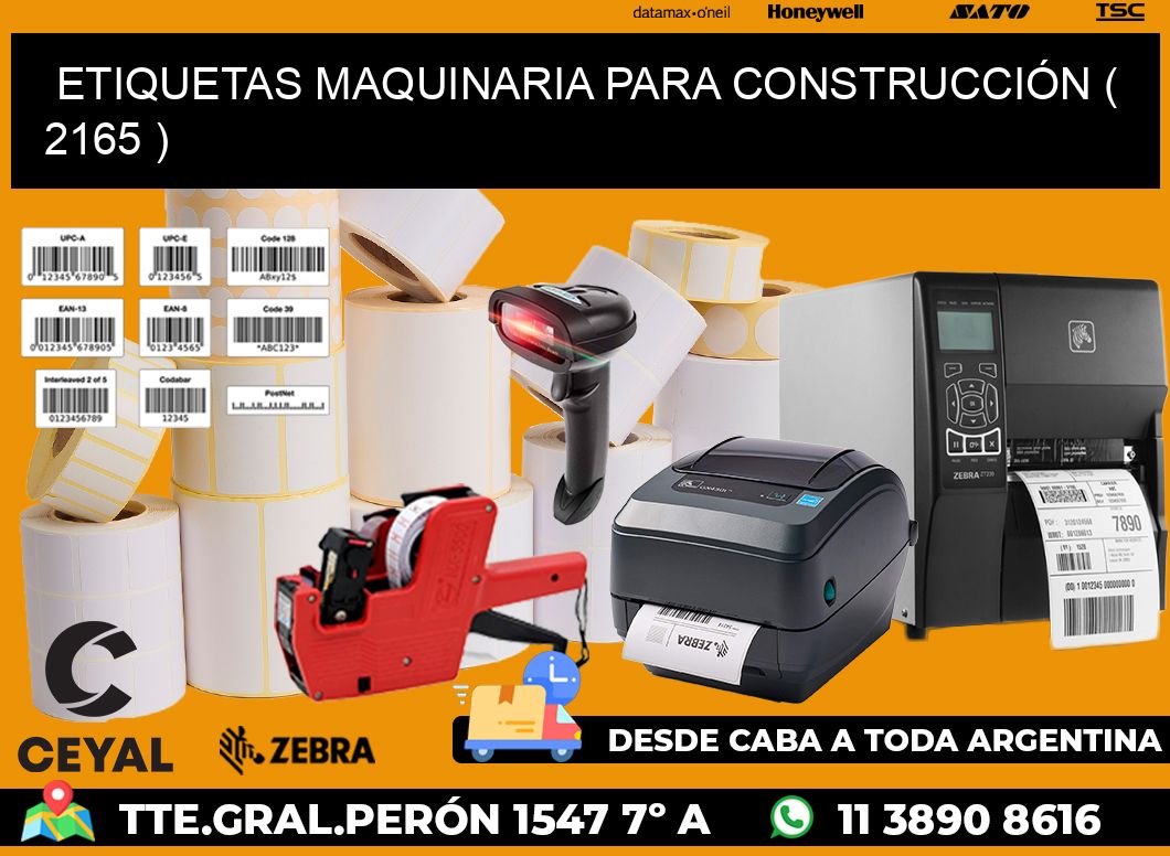 ETIQUETAS MAQUINARIA PARA CONSTRUCCIÓN ( 2165 )