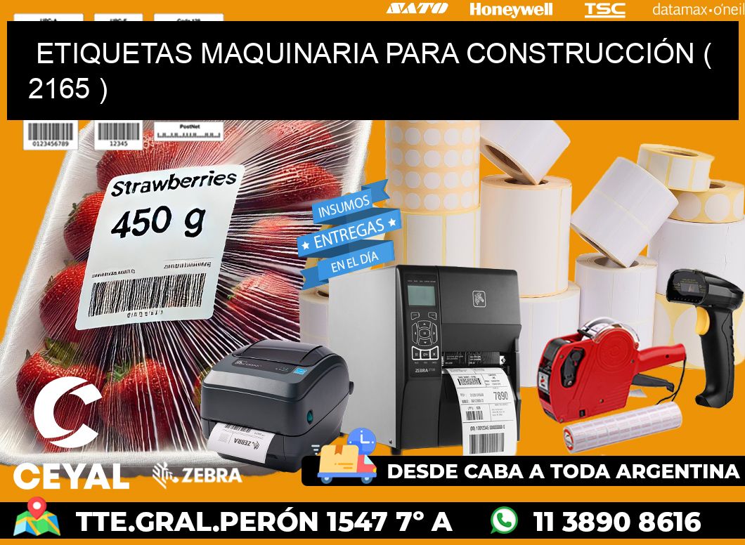 ETIQUETAS MAQUINARIA PARA CONSTRUCCIÓN ( 2165 )