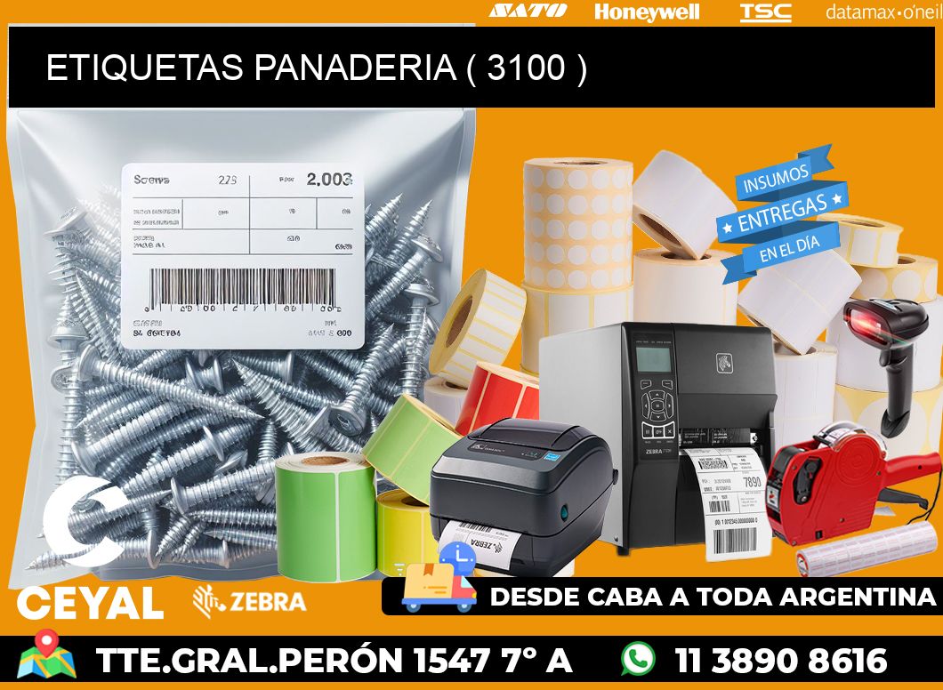 ETIQUETAS PANADERIA ( 3100 )