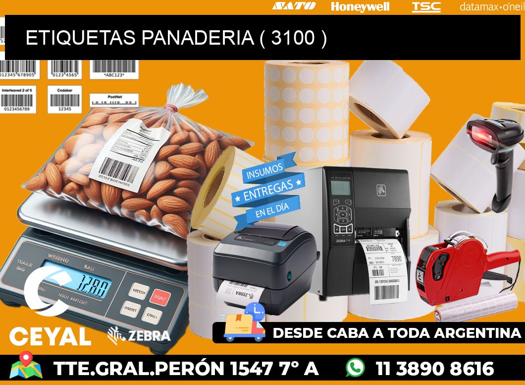 ETIQUETAS PANADERIA ( 3100 )