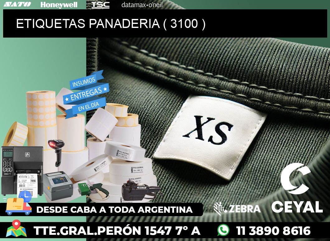 ETIQUETAS PANADERIA ( 3100 )