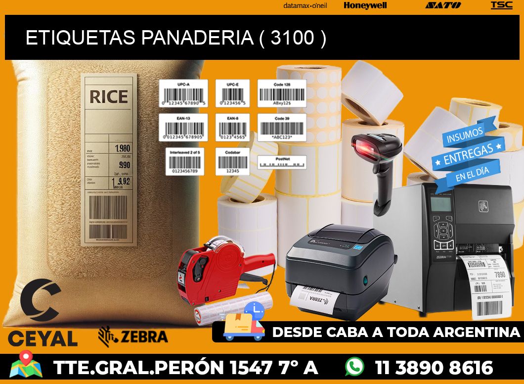 ETIQUETAS PANADERIA ( 3100 )