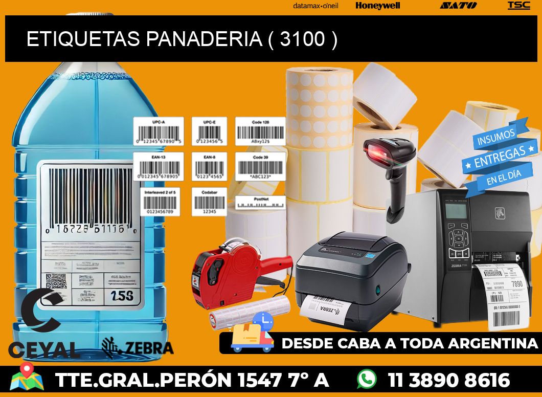 ETIQUETAS PANADERIA ( 3100 )