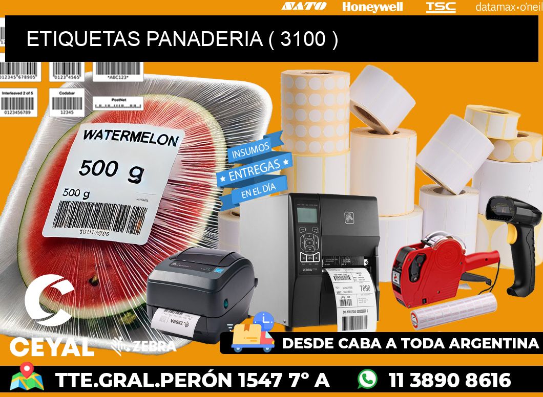 ETIQUETAS PANADERIA ( 3100 )