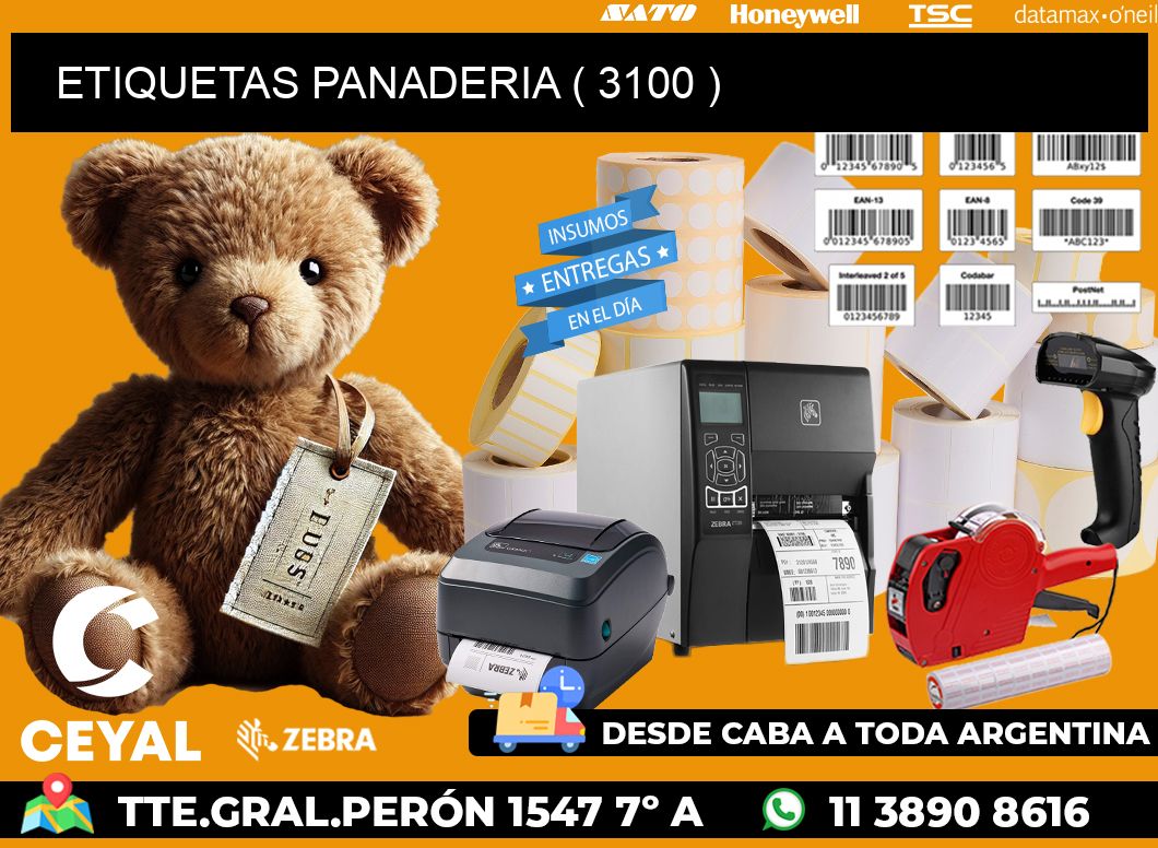 ETIQUETAS PANADERIA ( 3100 )