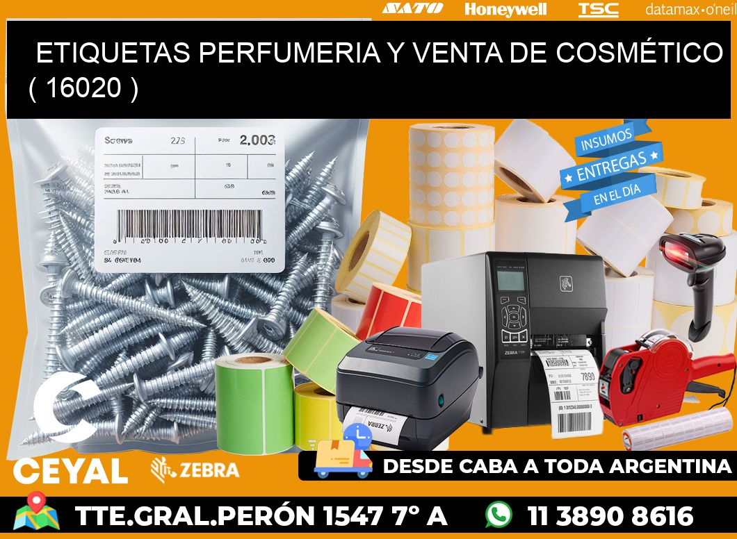 ETIQUETAS PERFUMERIA Y VENTA DE COSMÉTICO ( 16020 )