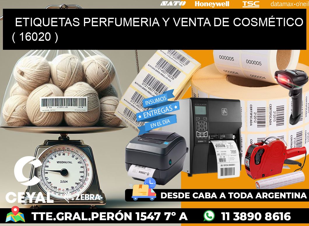 ETIQUETAS PERFUMERIA Y VENTA DE COSMÉTICO ( 16020 )