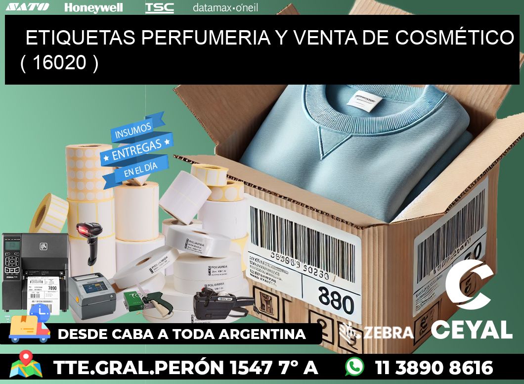 ETIQUETAS PERFUMERIA Y VENTA DE COSMÉTICO ( 16020 )