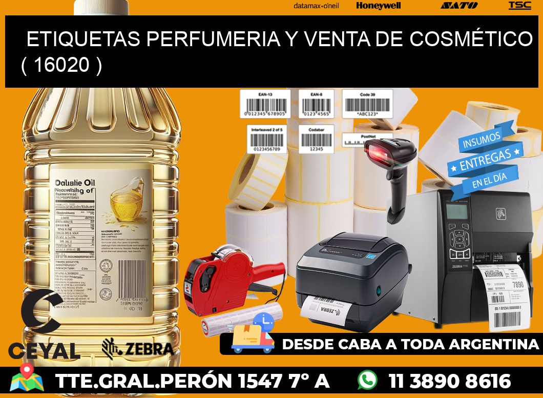 ETIQUETAS PERFUMERIA Y VENTA DE COSMÉTICO ( 16020 )