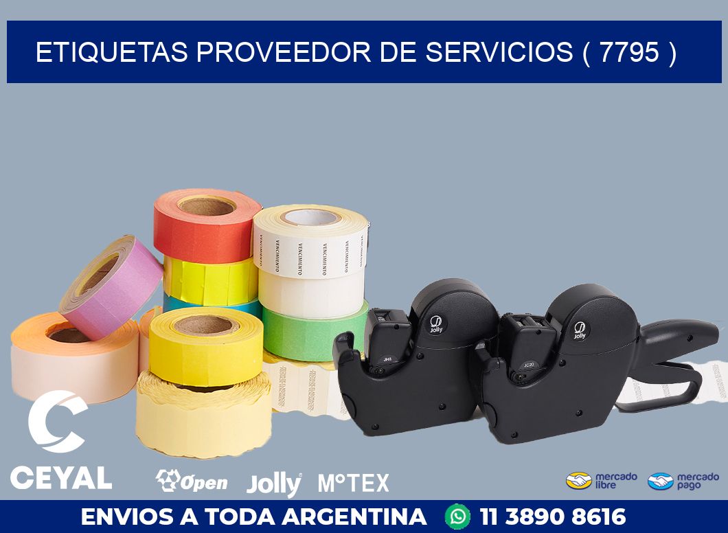 ETIQUETAS PROVEEDOR DE SERVICIOS ( 7795 )