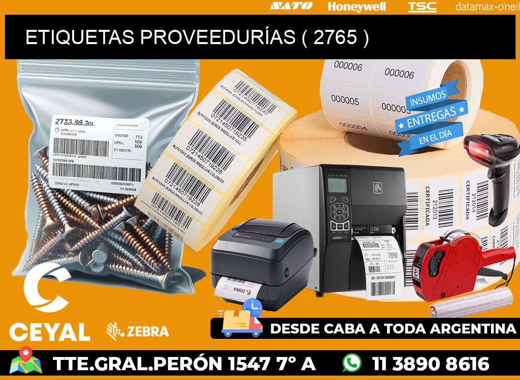 ETIQUETAS PROVEEDURÍAS ( 2765 )