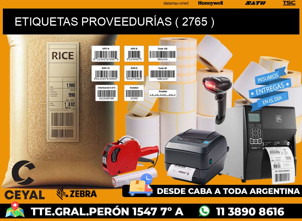 ETIQUETAS PROVEEDURÍAS ( 2765 )