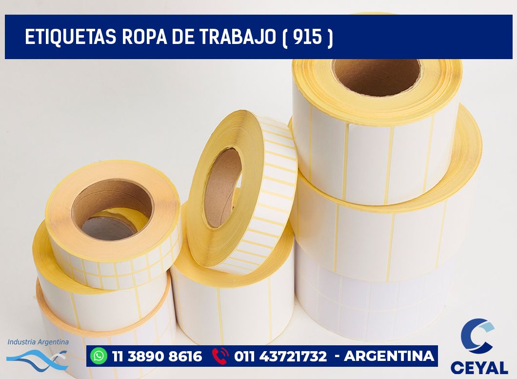 ETIQUETAS ROPA DE TRABAJO ( 915 )