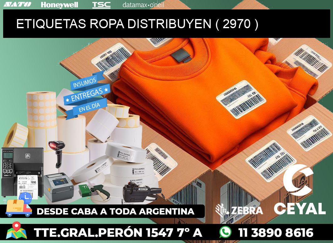 ETIQUETAS ROPA DISTRIBUYEN ( 2970 )