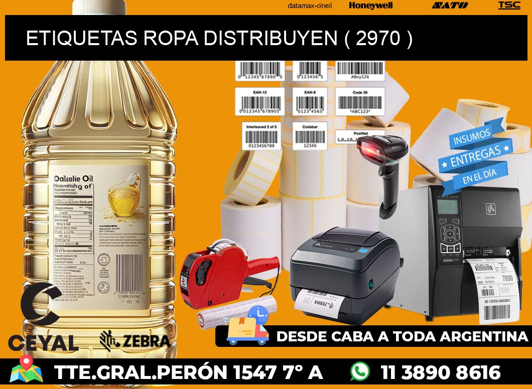 ETIQUETAS ROPA DISTRIBUYEN ( 2970 )