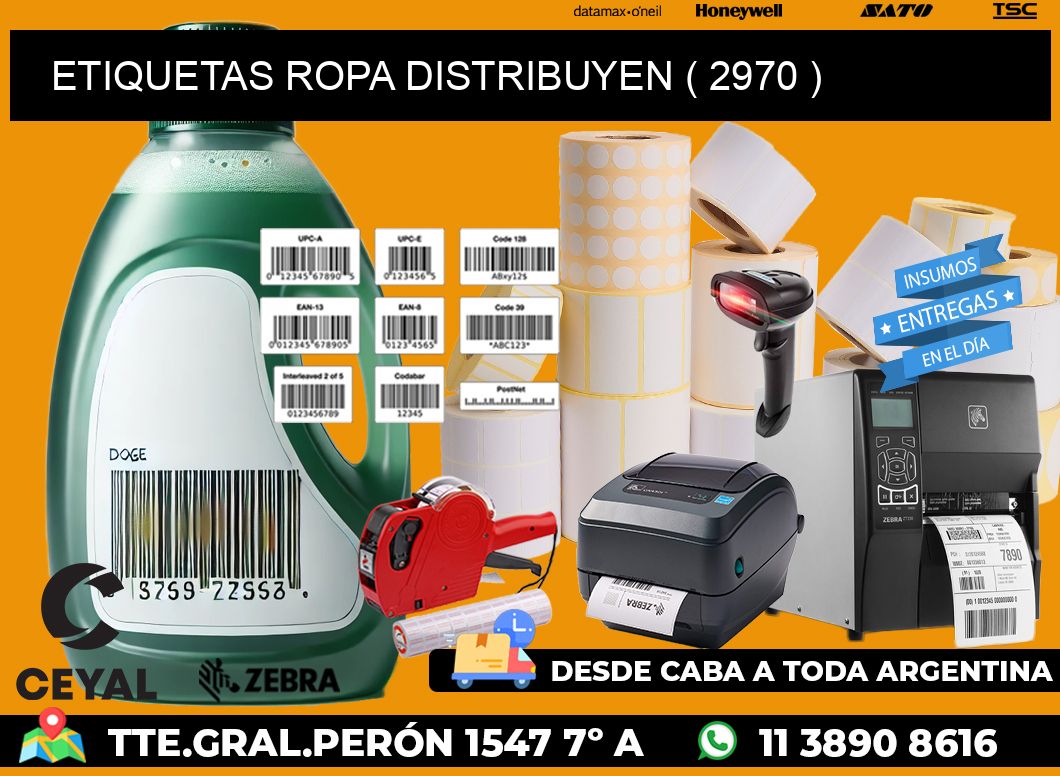 ETIQUETAS ROPA DISTRIBUYEN ( 2970 )