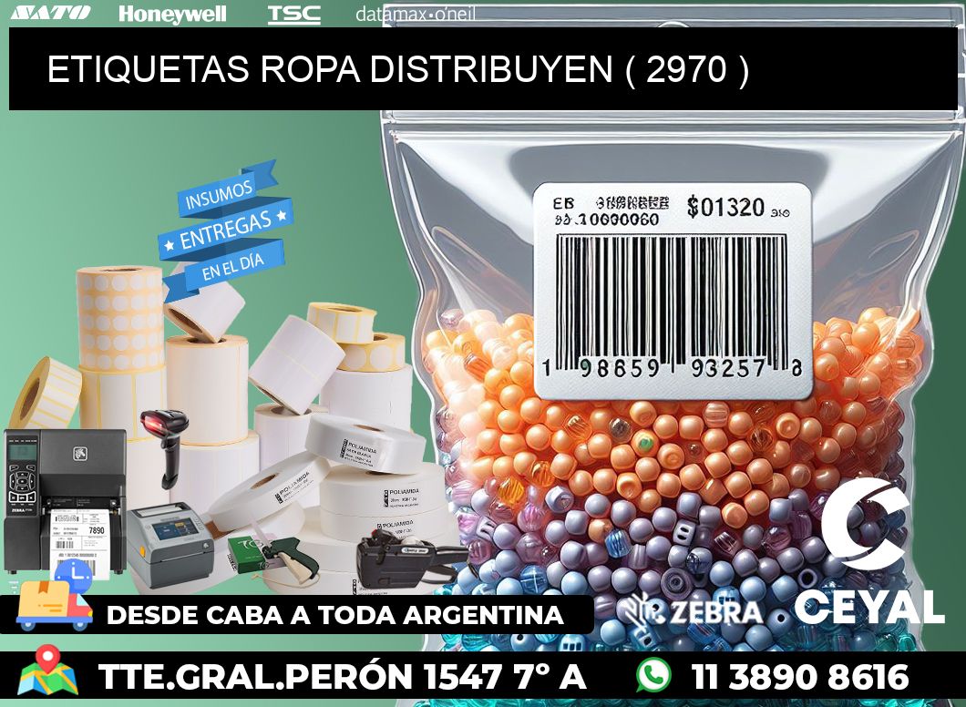 ETIQUETAS ROPA DISTRIBUYEN ( 2970 )