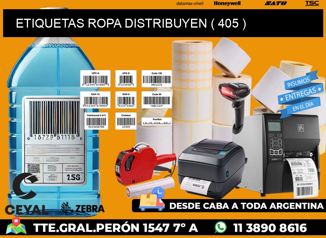 ETIQUETAS ROPA DISTRIBUYEN ( 405 )