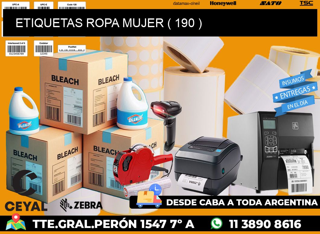 ETIQUETAS ROPA MUJER ( 190 )