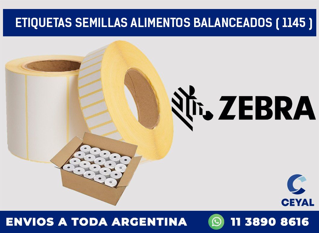 ETIQUETAS SEMILLAS ALIMENTOS BALANCEADOS ( 1145 )